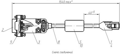 Кабель соединительный для подключения регистратора FP-3141T к POS
